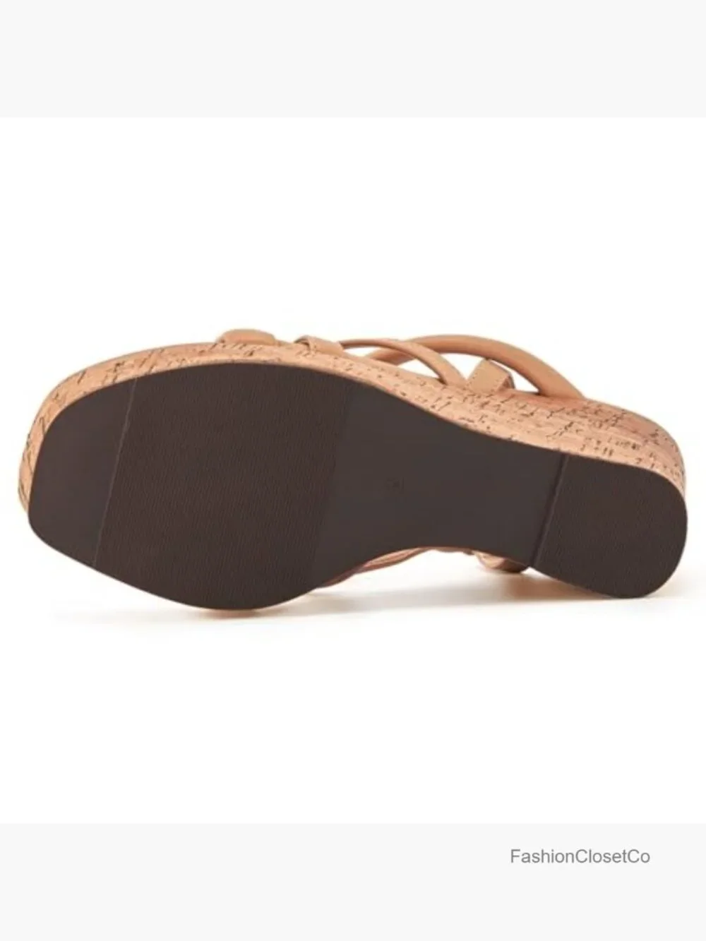 Cork Platform Wedge Sandals Slingback Espadrilles Heels Summer Shoes